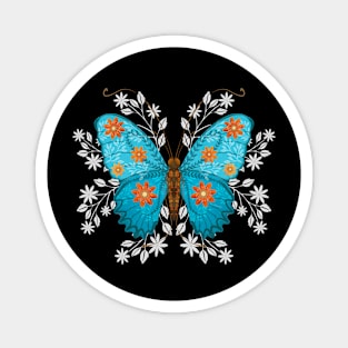 Blissfully blue butterfly Magnet